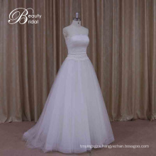 Poppular A Line New Design Long Wedding Dress with Detachable
